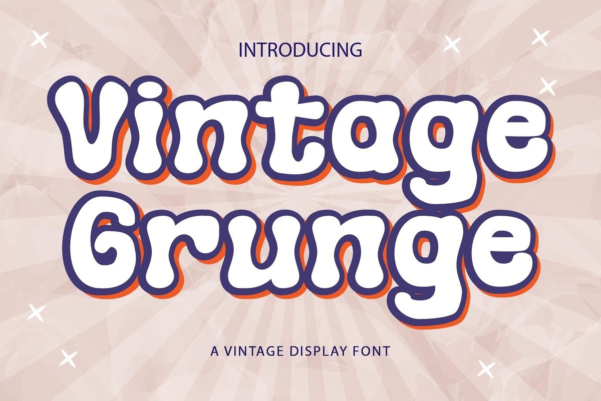 Пример шрифта Vintage Grunge