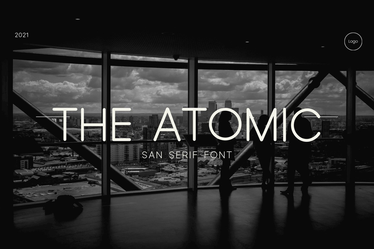 Пример шрифта The Atomic