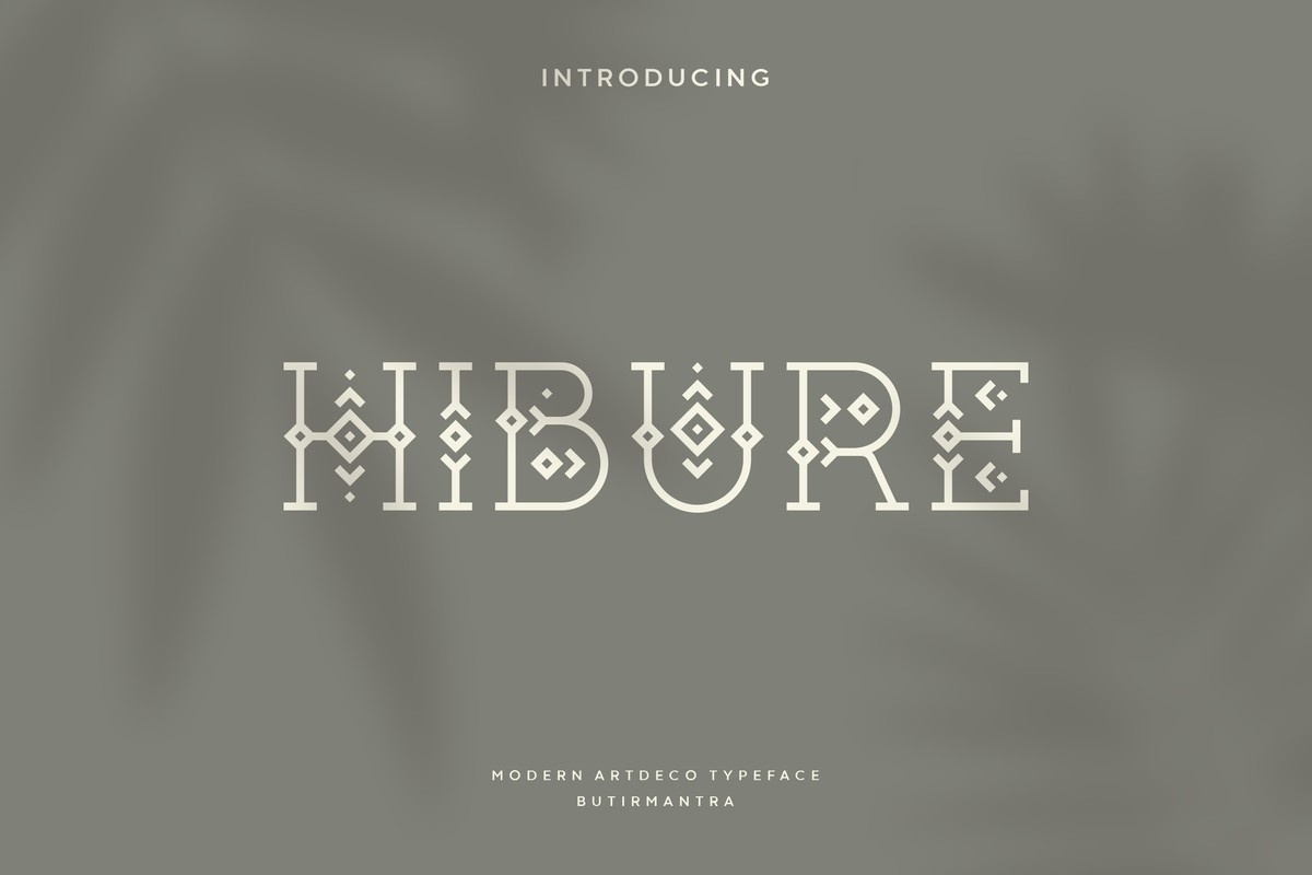 Пример шрифта Hibure