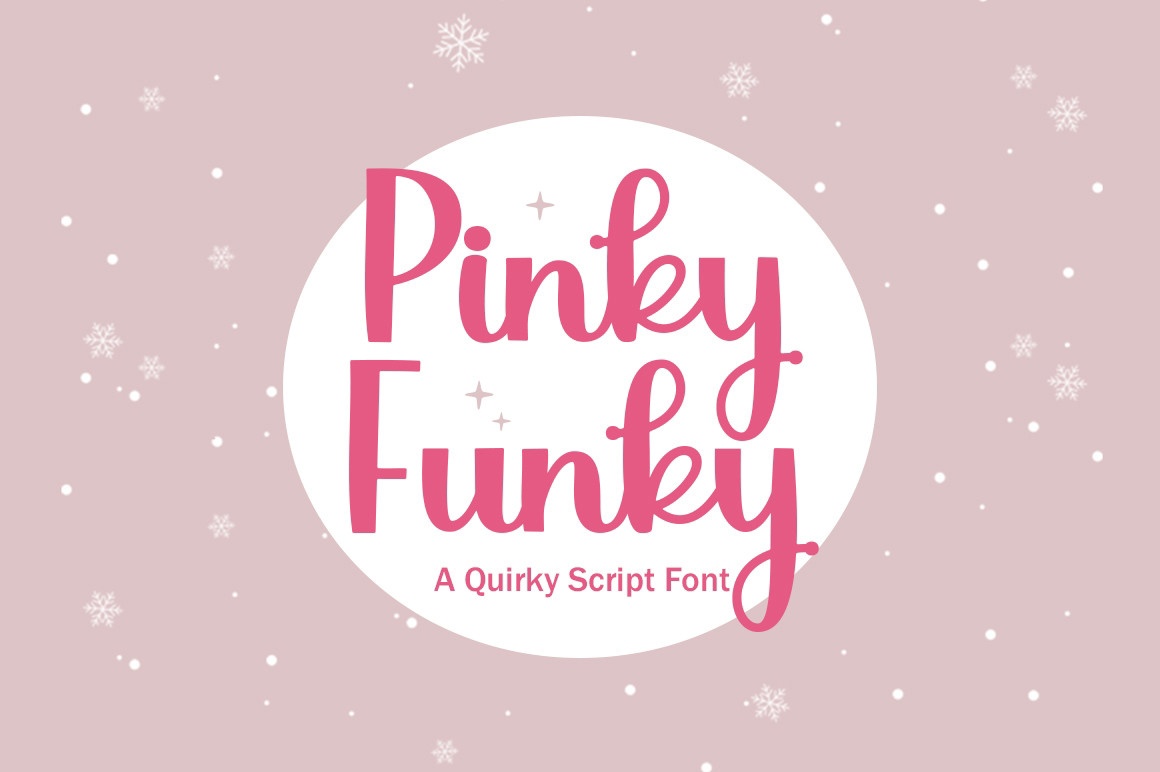 Пример шрифта Pinky Funky
