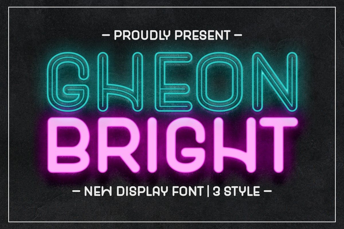 Пример шрифта Gheon Bright Regular