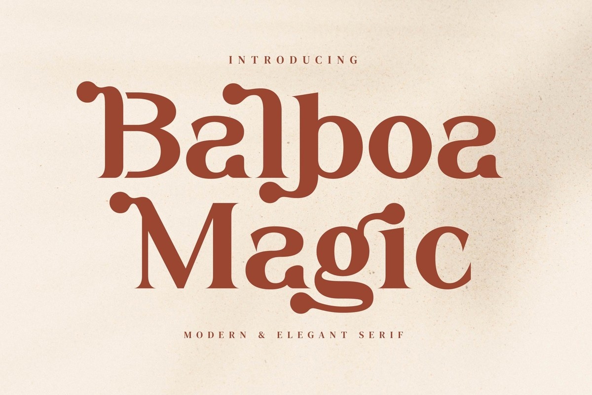 Пример шрифта Balboa Magic