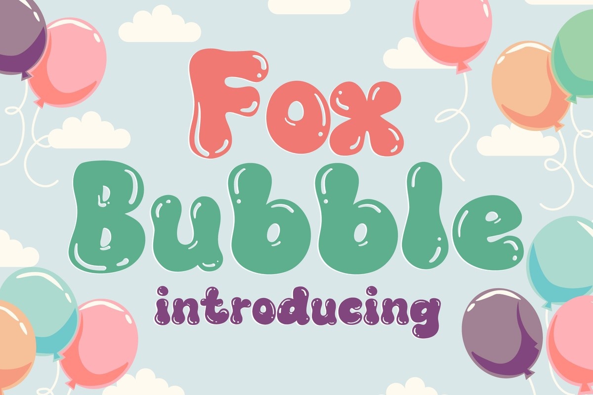 Пример шрифта Fox Bubble