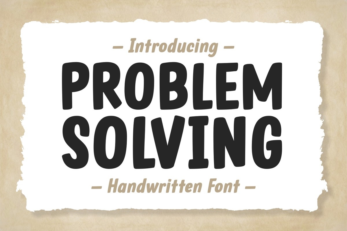 Пример шрифта Problem Solving