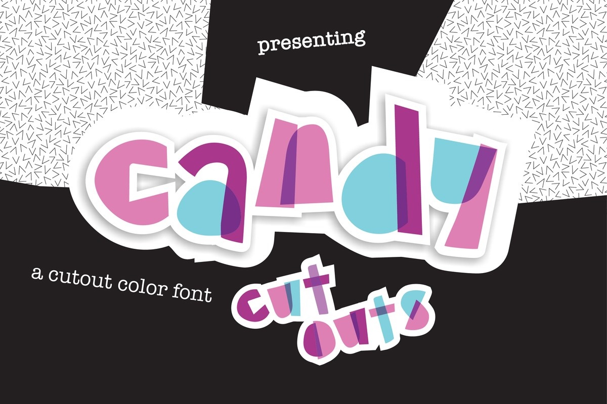 Пример шрифта Candy Cutouts