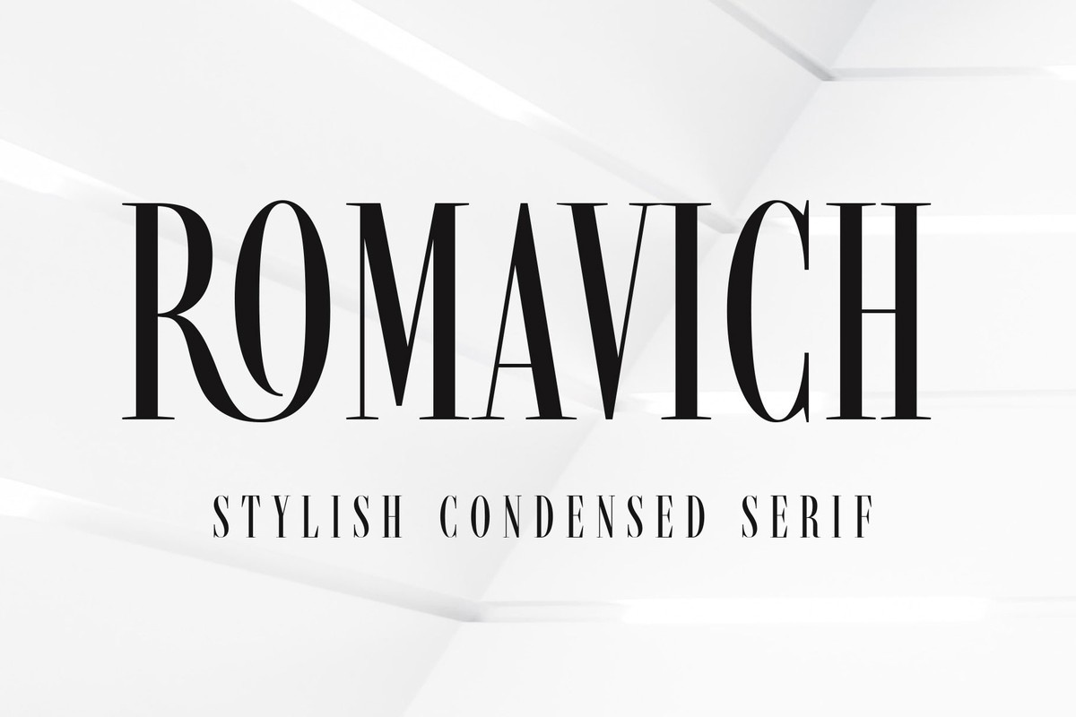 Пример шрифта Romavich Regular