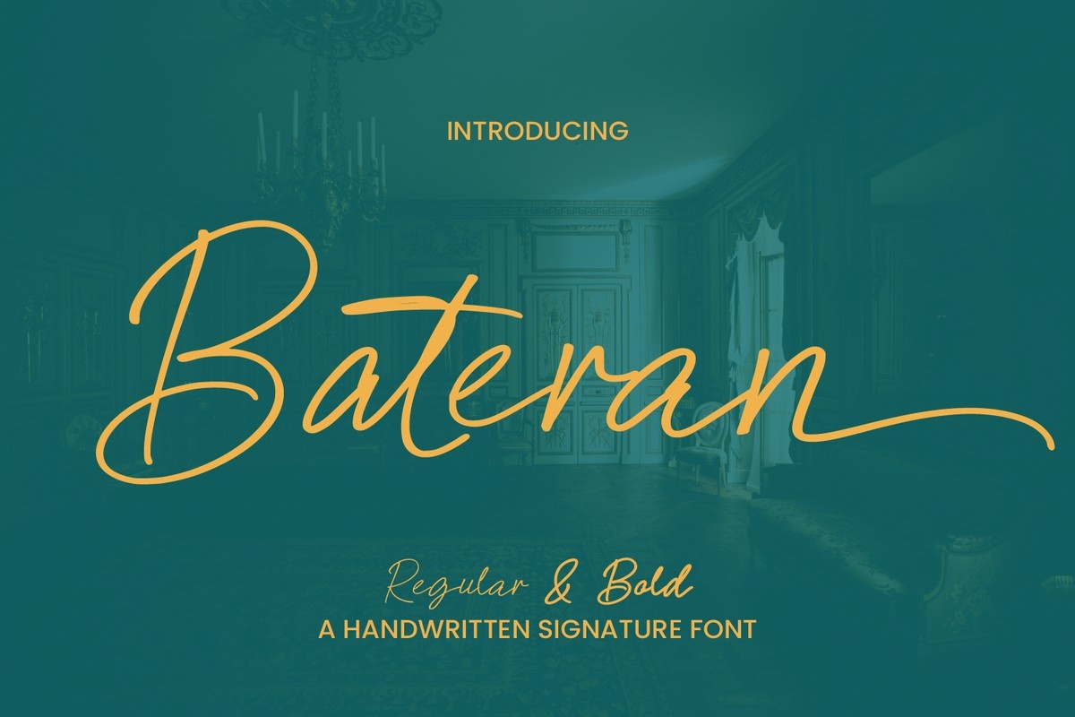Пример шрифта Bateran Regular