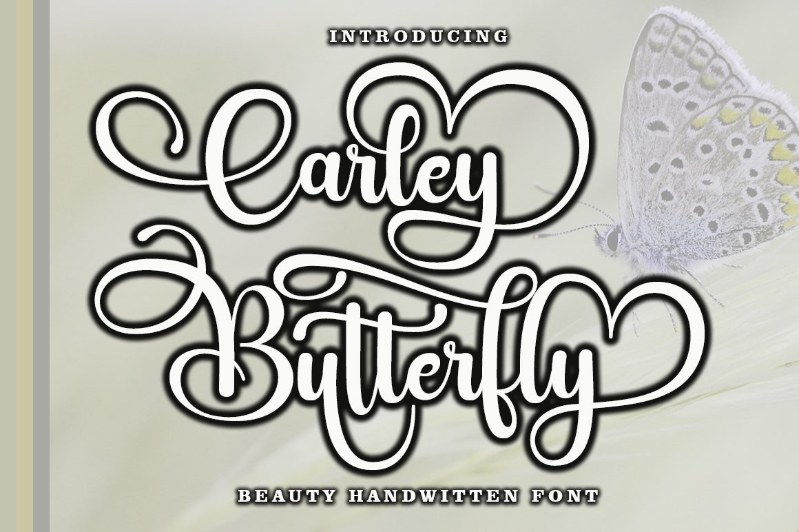 Пример шрифта Carley Butterfly