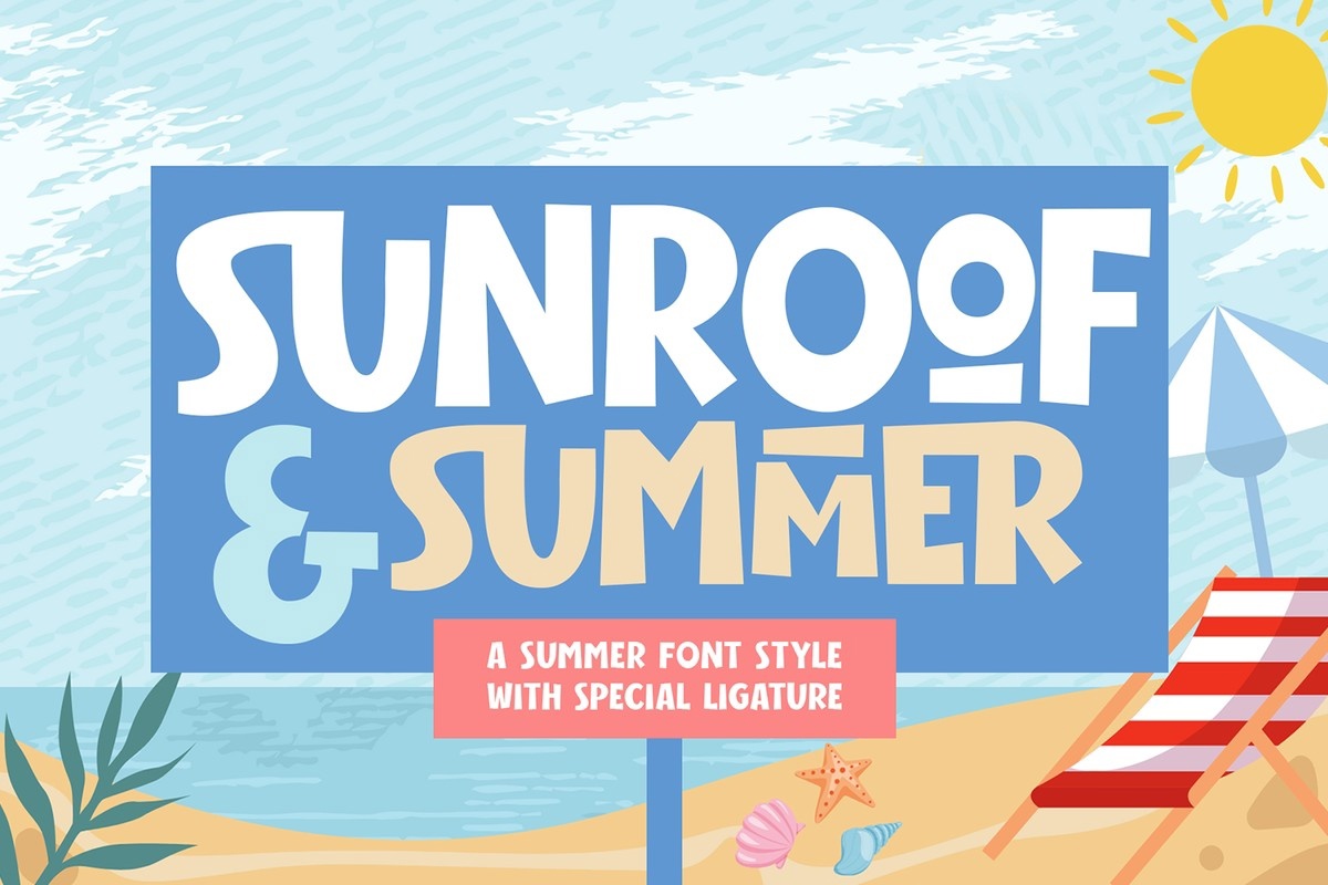Пример шрифта Sunroof & Summer