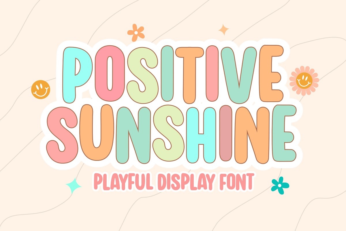 Пример шрифта Positive Sunshine