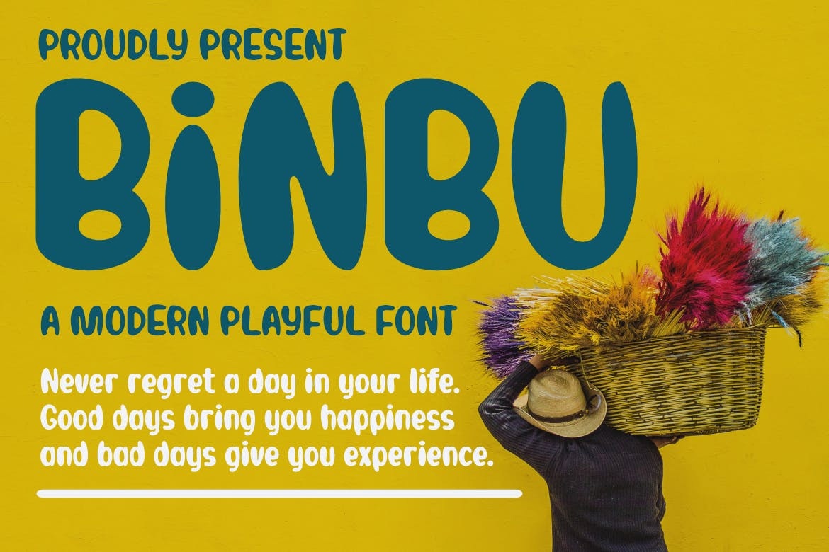 Пример шрифта Binbu Regular