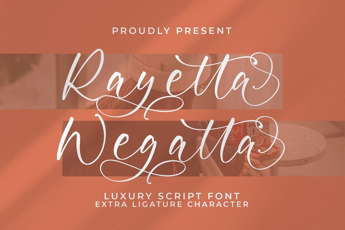 Пример шрифта Rayetta Wegatta Regular