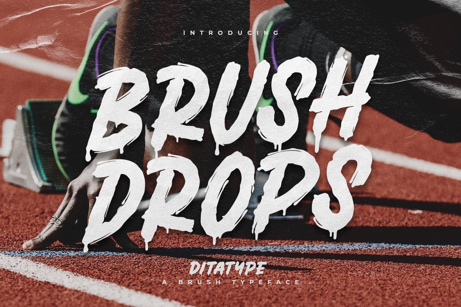 Пример шрифта Brush Drops