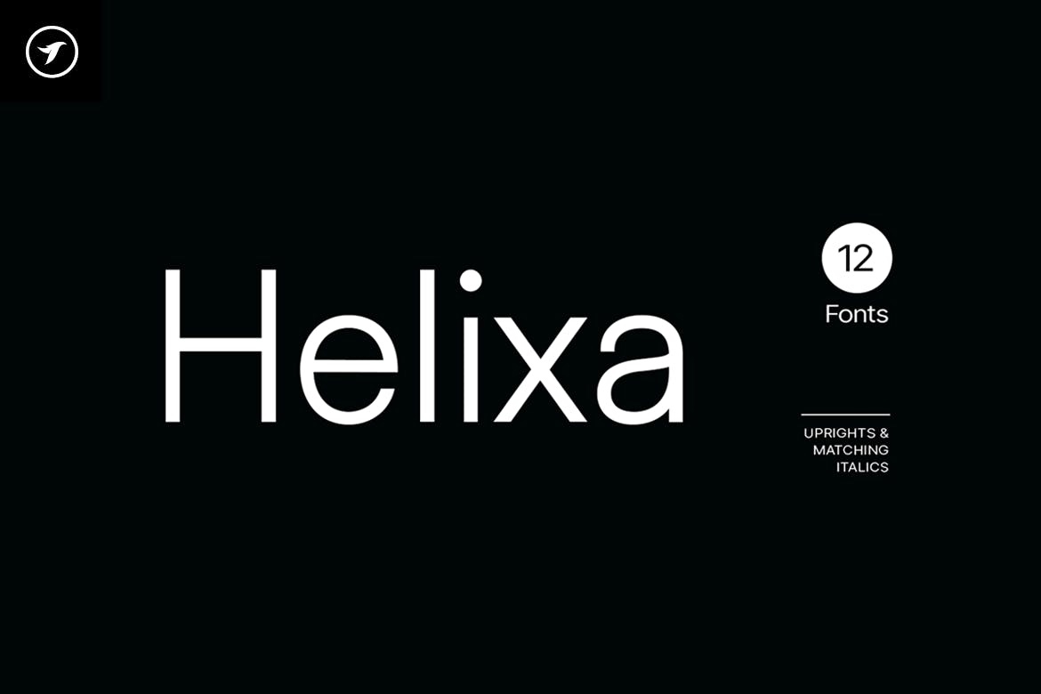 Пример шрифта Helixa