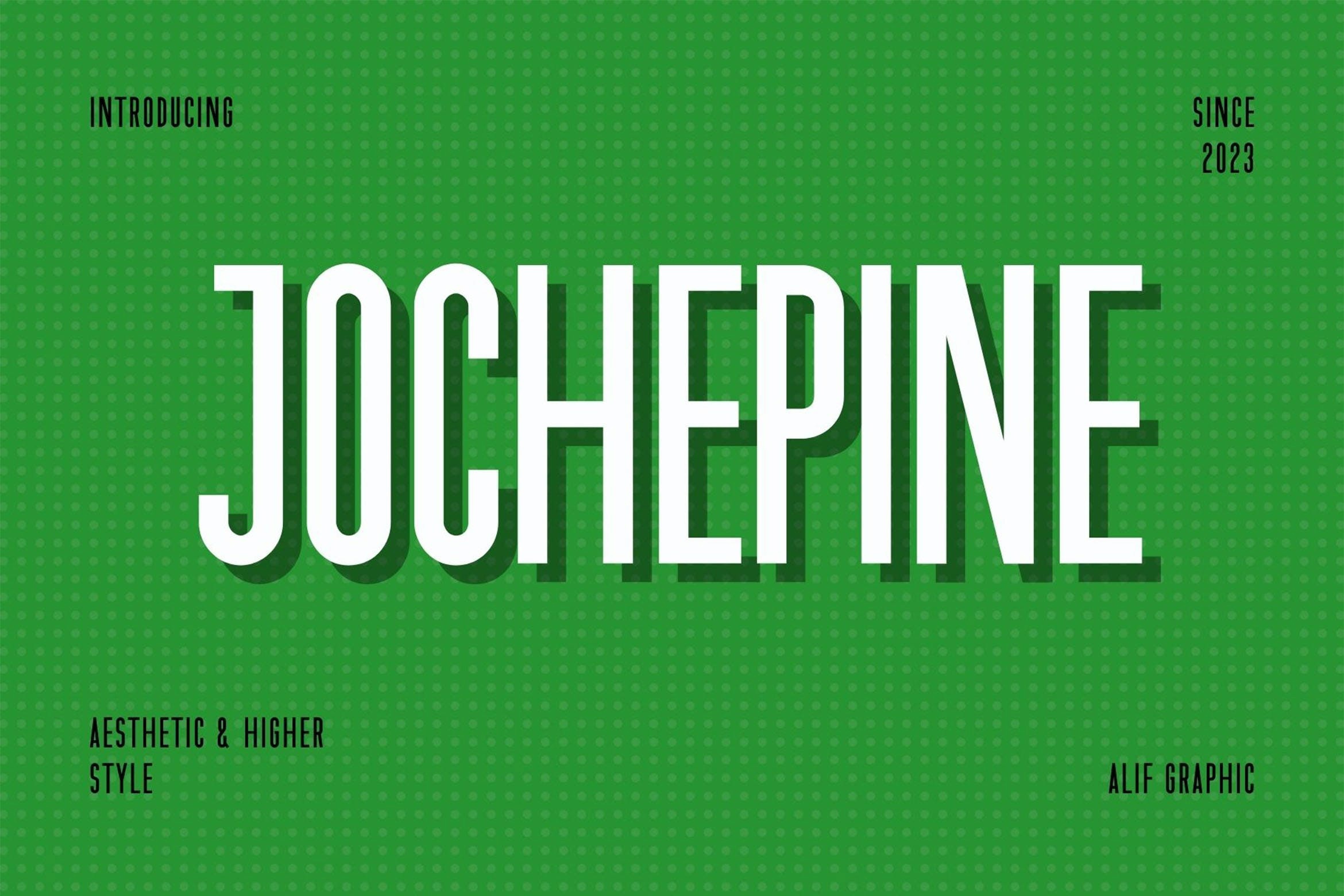 Пример шрифта Jochepine
