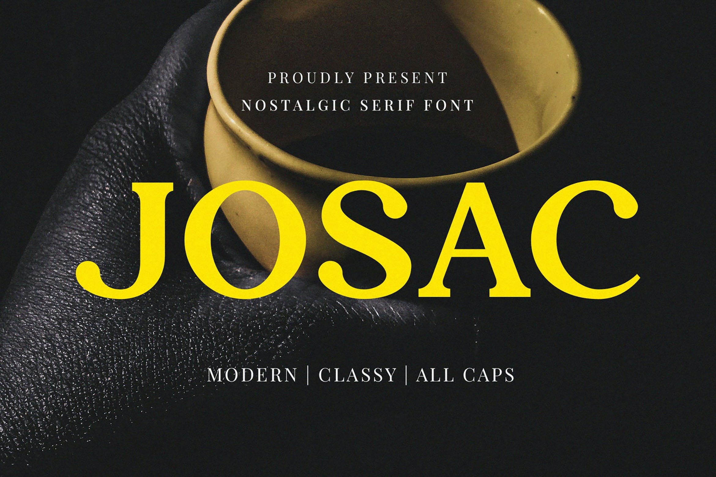 Пример шрифта Josac