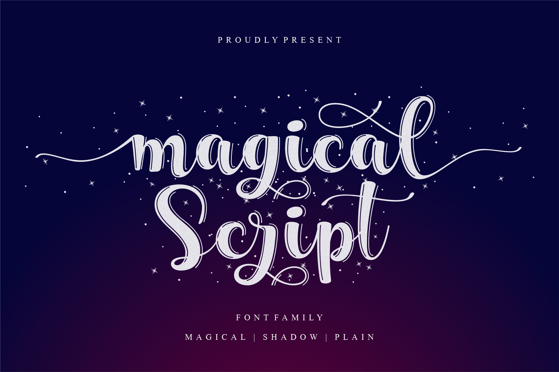 Пример шрифта Magical Script