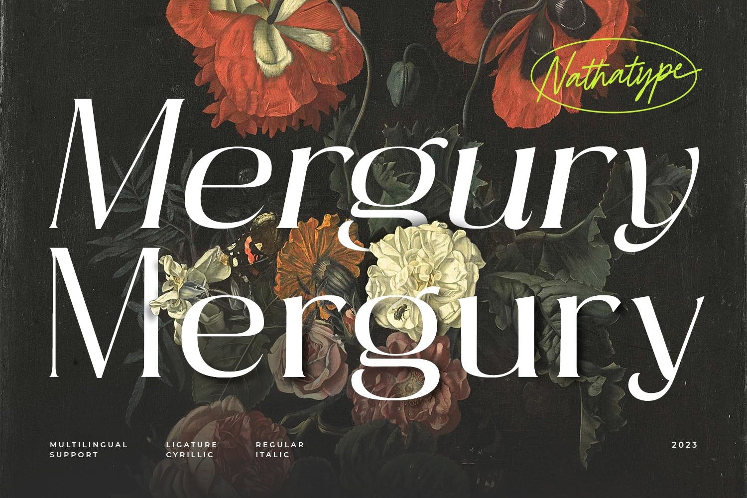 Пример шрифта Mergury