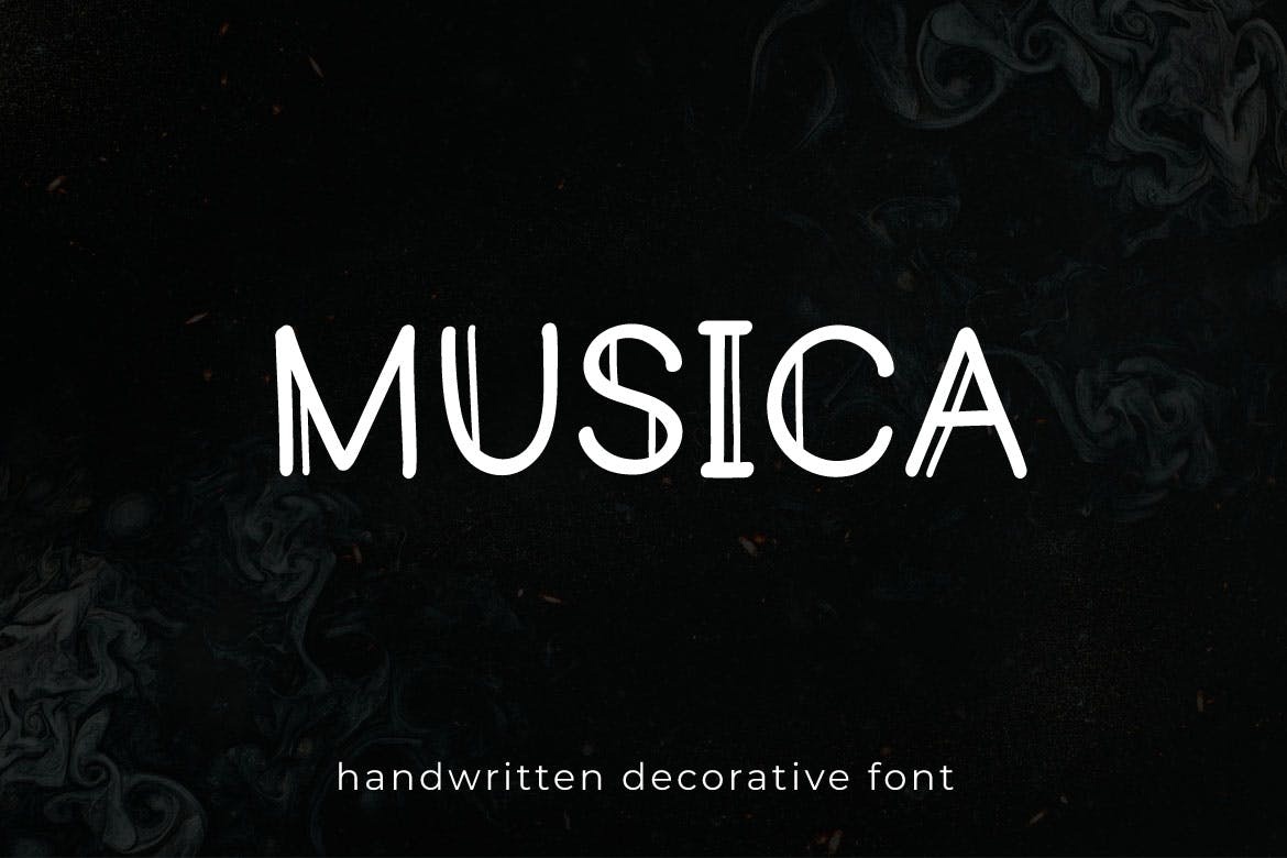 Пример шрифта Musica