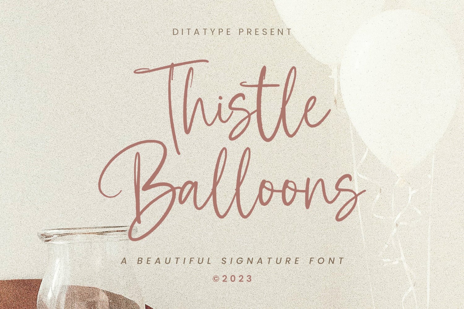 Пример шрифта Thistle Balloons
