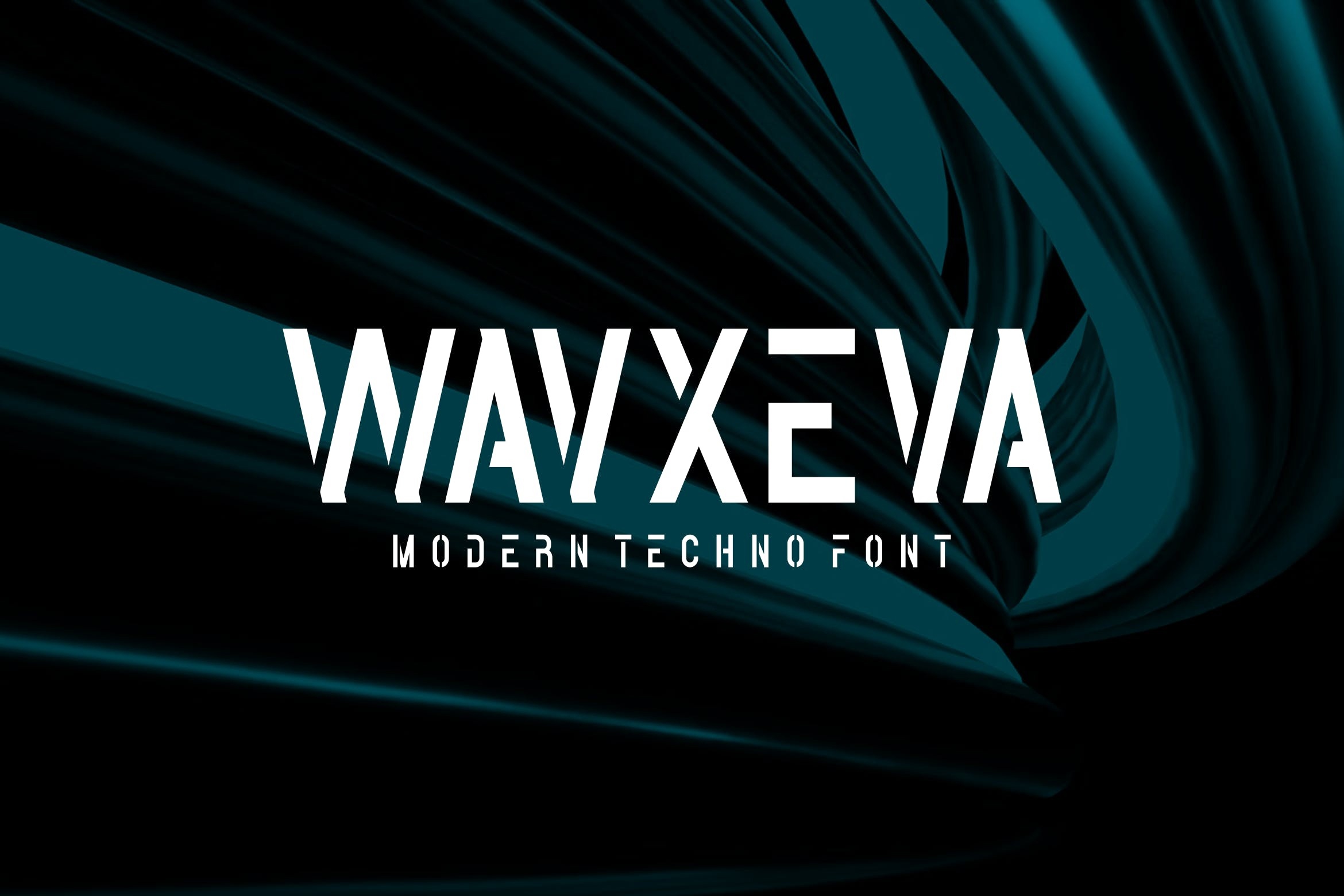 Пример шрифта Wavxeva