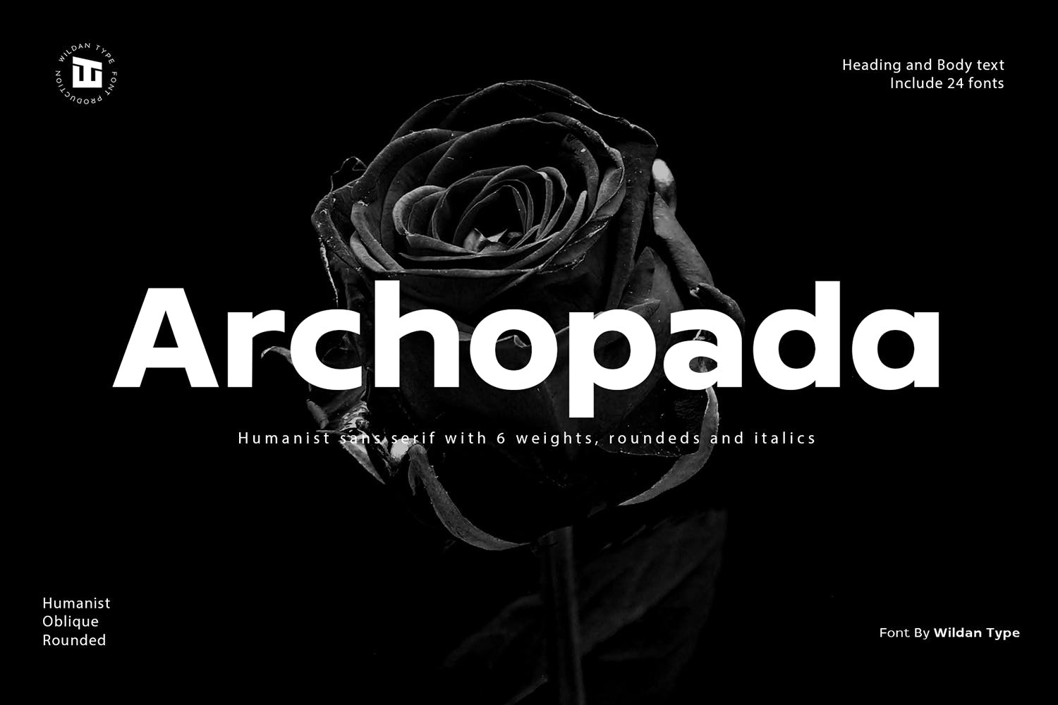 Пример шрифта Archopada Black