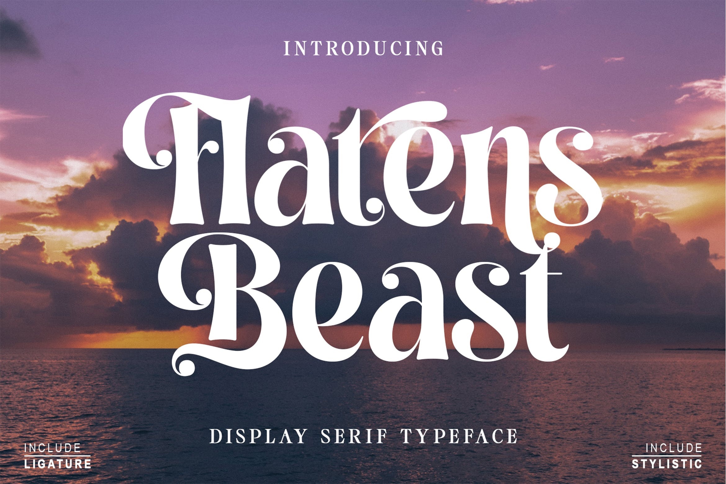 Пример шрифта Flatens Beast Regular