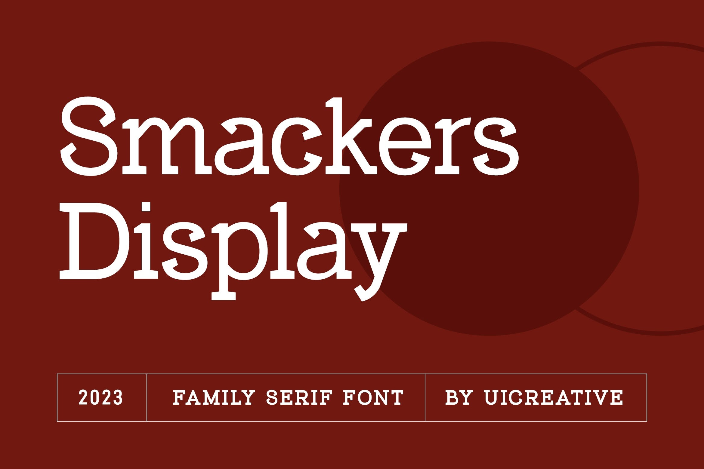 Пример шрифта Smackers Display Regular