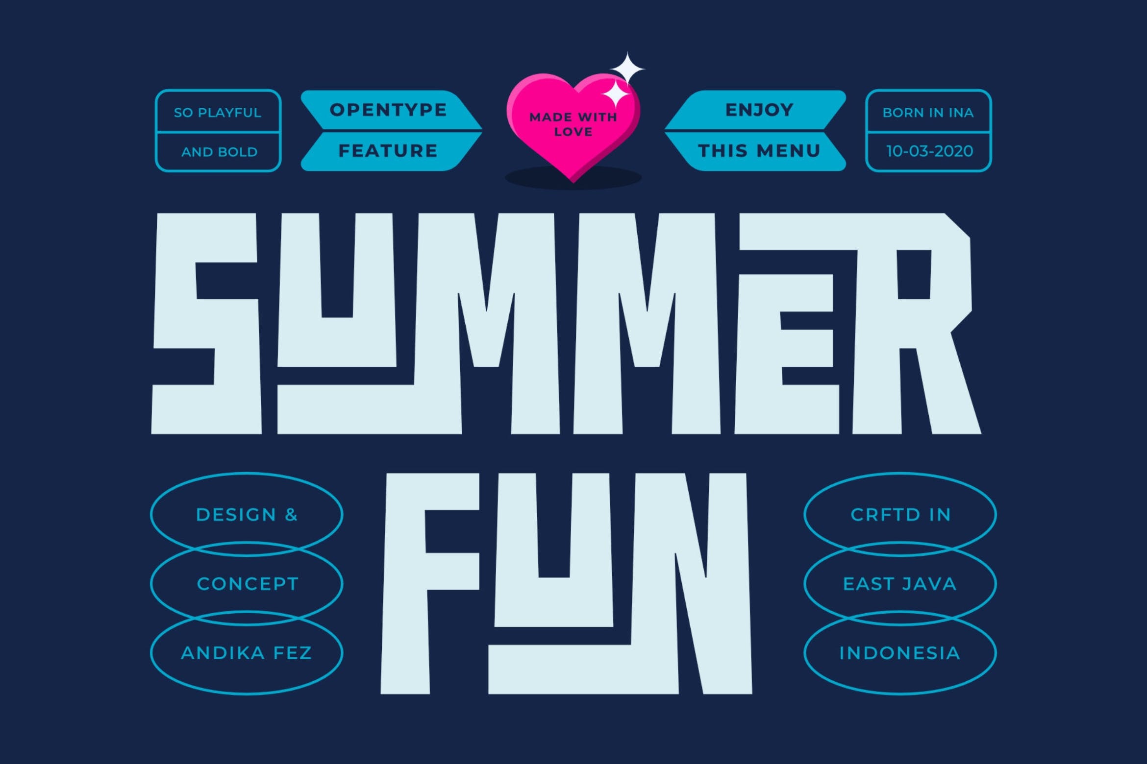 Пример шрифта Summer Fun