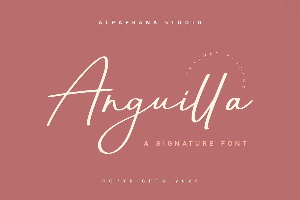 Пример шрифта Anguilla Regular