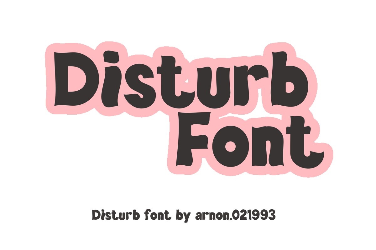 Пример шрифта Disturb