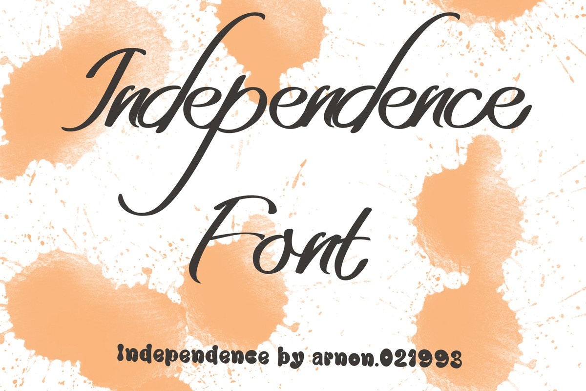 Пример шрифта Independence