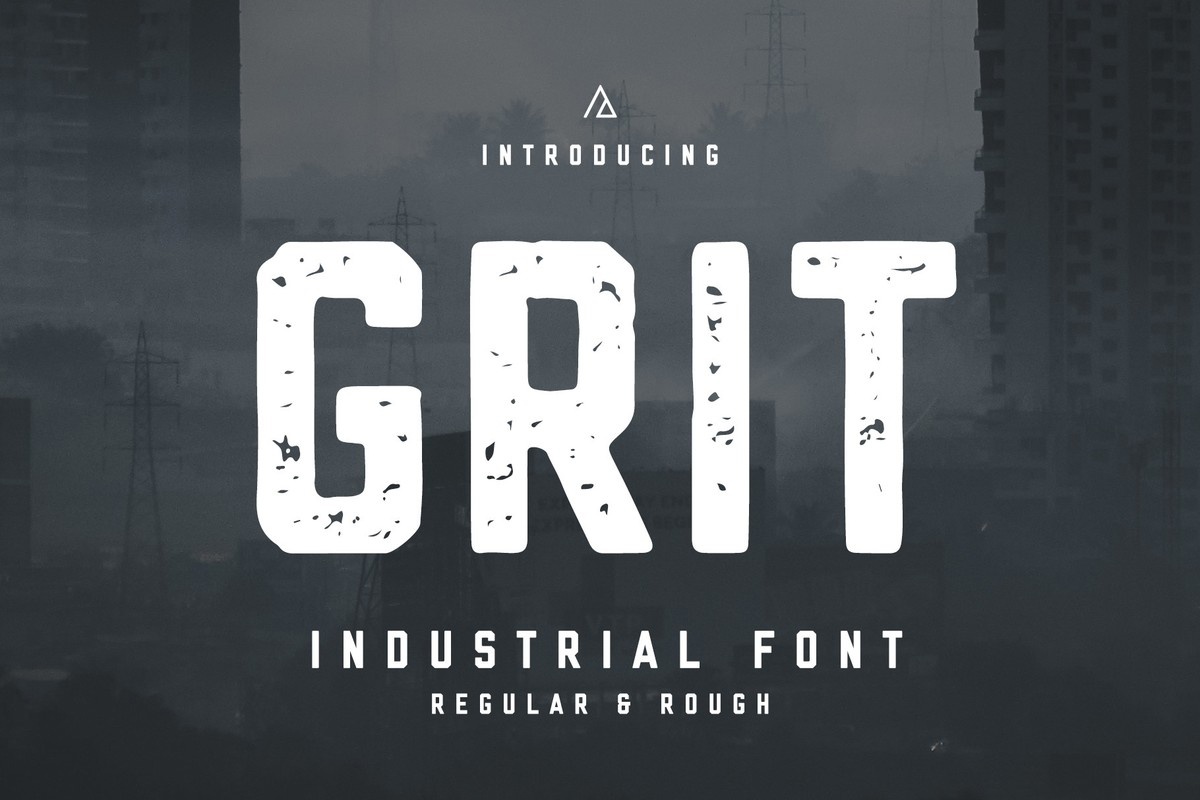 Пример шрифта Grit