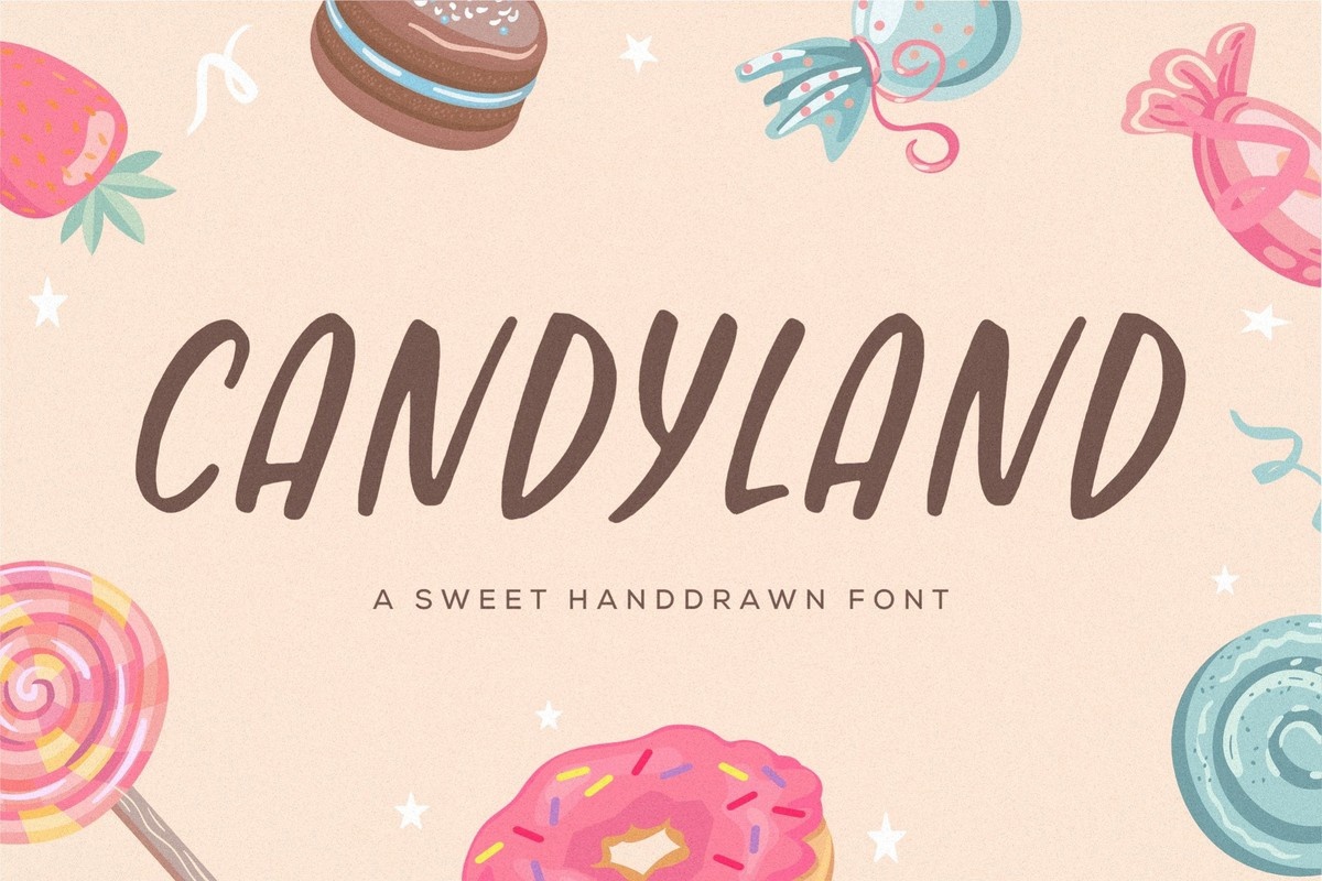 Пример шрифта Candyland Regular