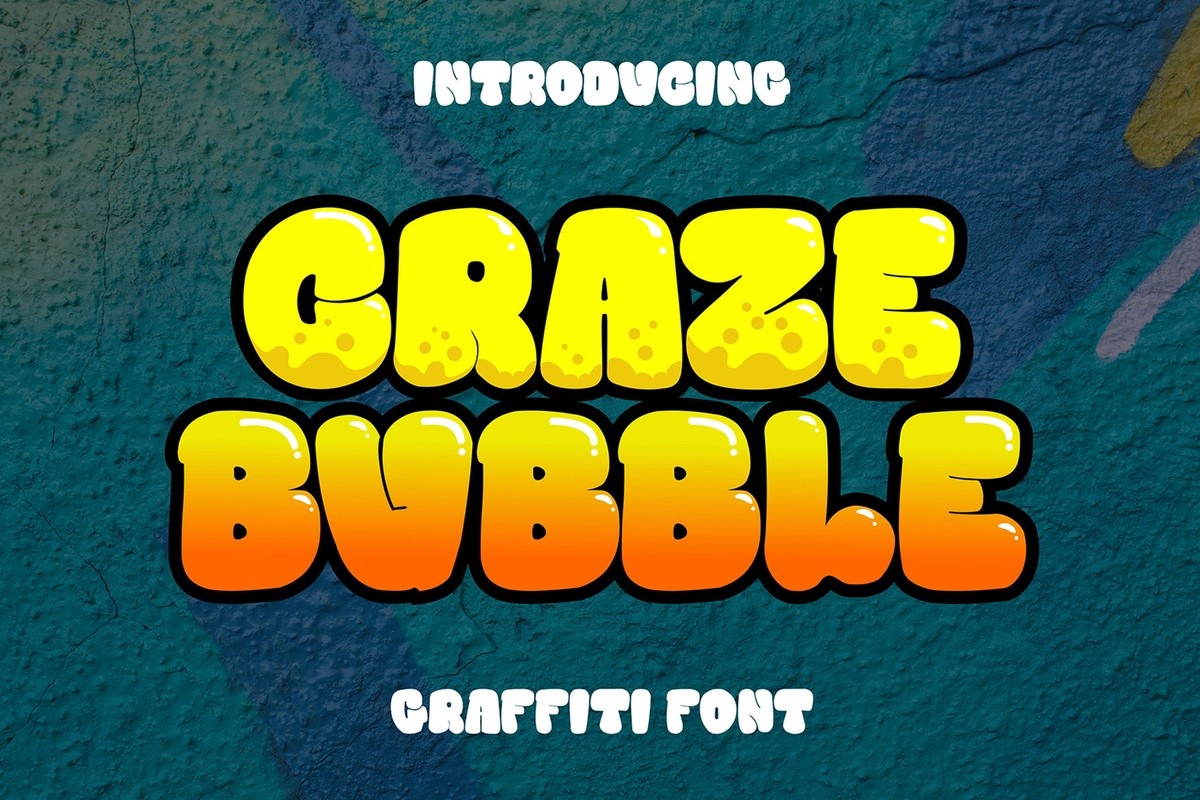 Пример шрифта Craze Bubble