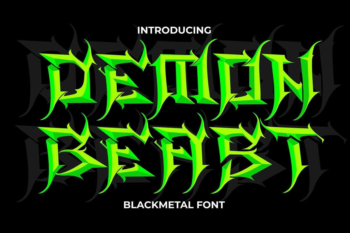 Пример шрифта Demon Beast Regular