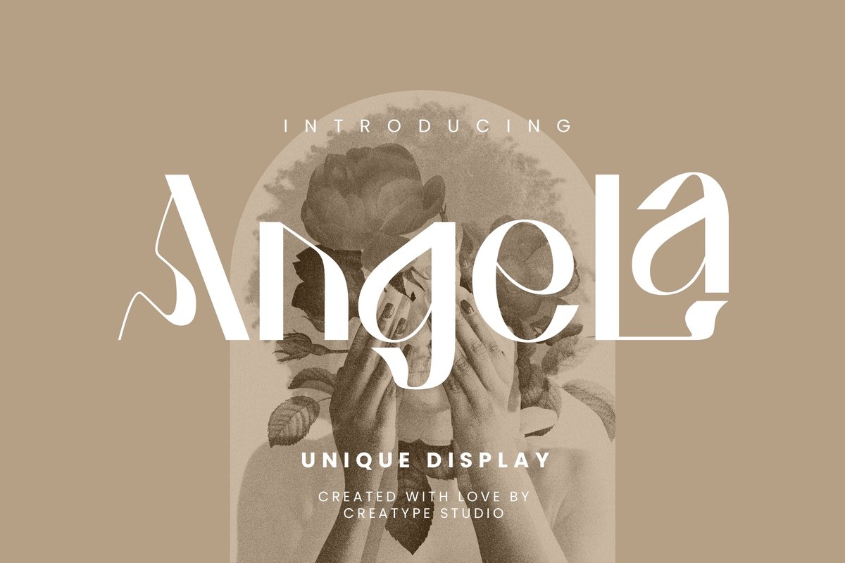Пример шрифта Angela