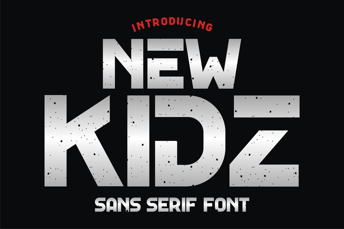 Пример шрифта New Kidz Regular