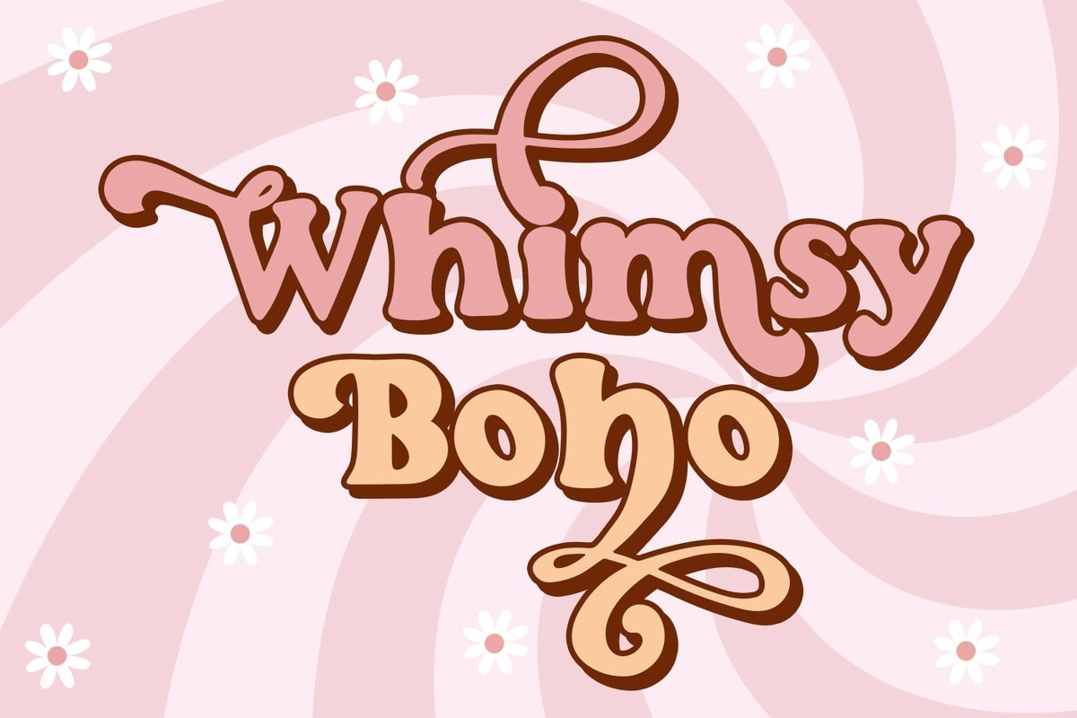 Пример шрифта Whimsy Boho