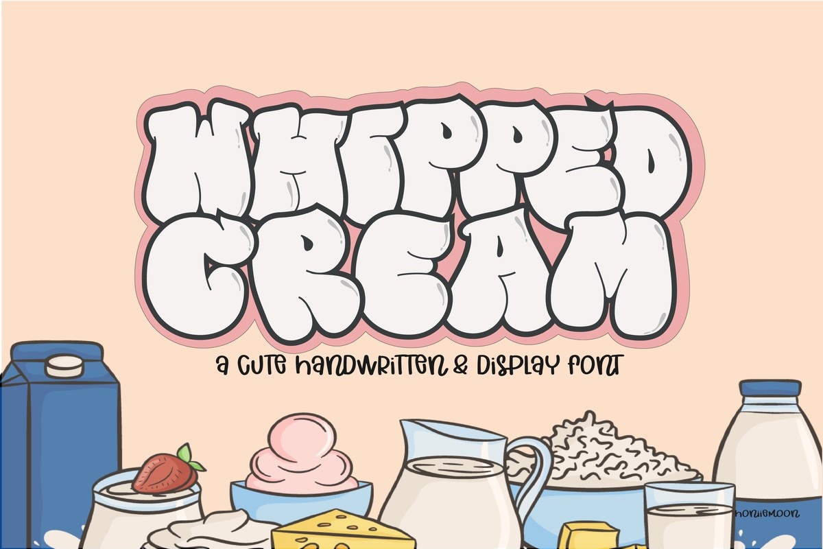 Пример шрифта Whipped Cream