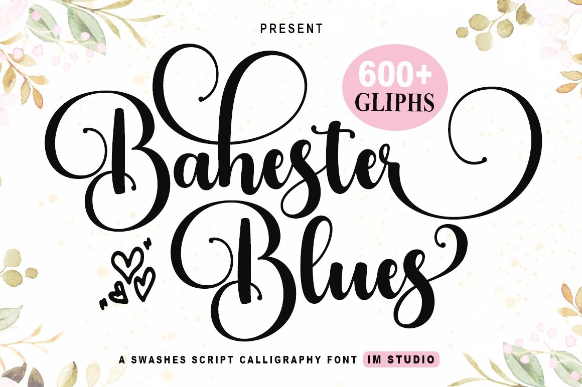 Пример шрифта Bahester Blues