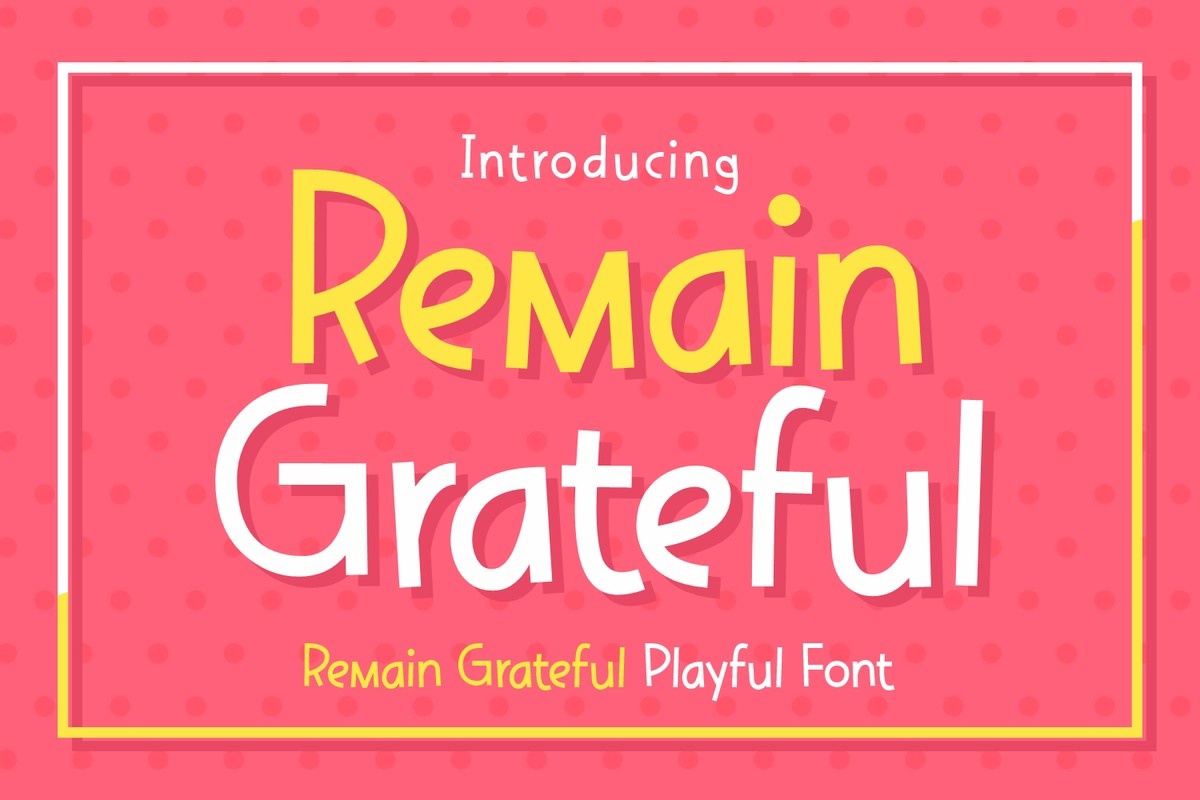 Пример шрифта Remain Grateful Regular
