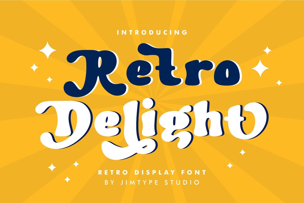 Пример шрифта Retro Delight