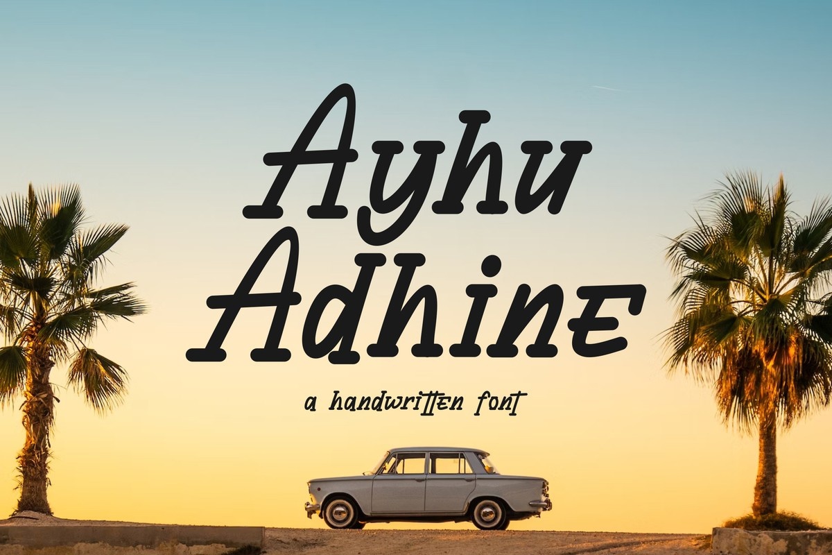 Пример шрифта Ayhu Adhine Regular