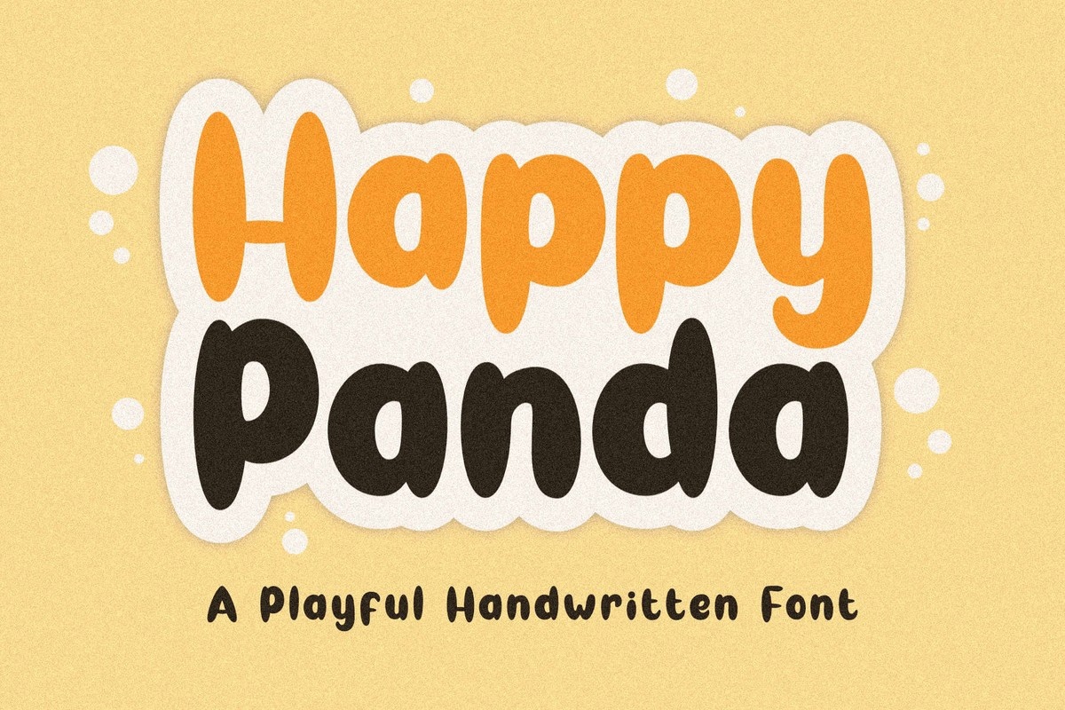 Пример шрифта Happy Panda Regular