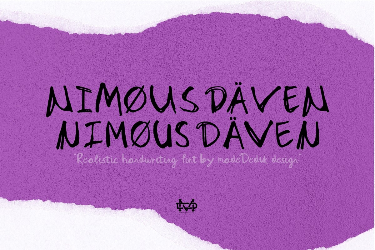 Пример шрифта Nimous Daven
