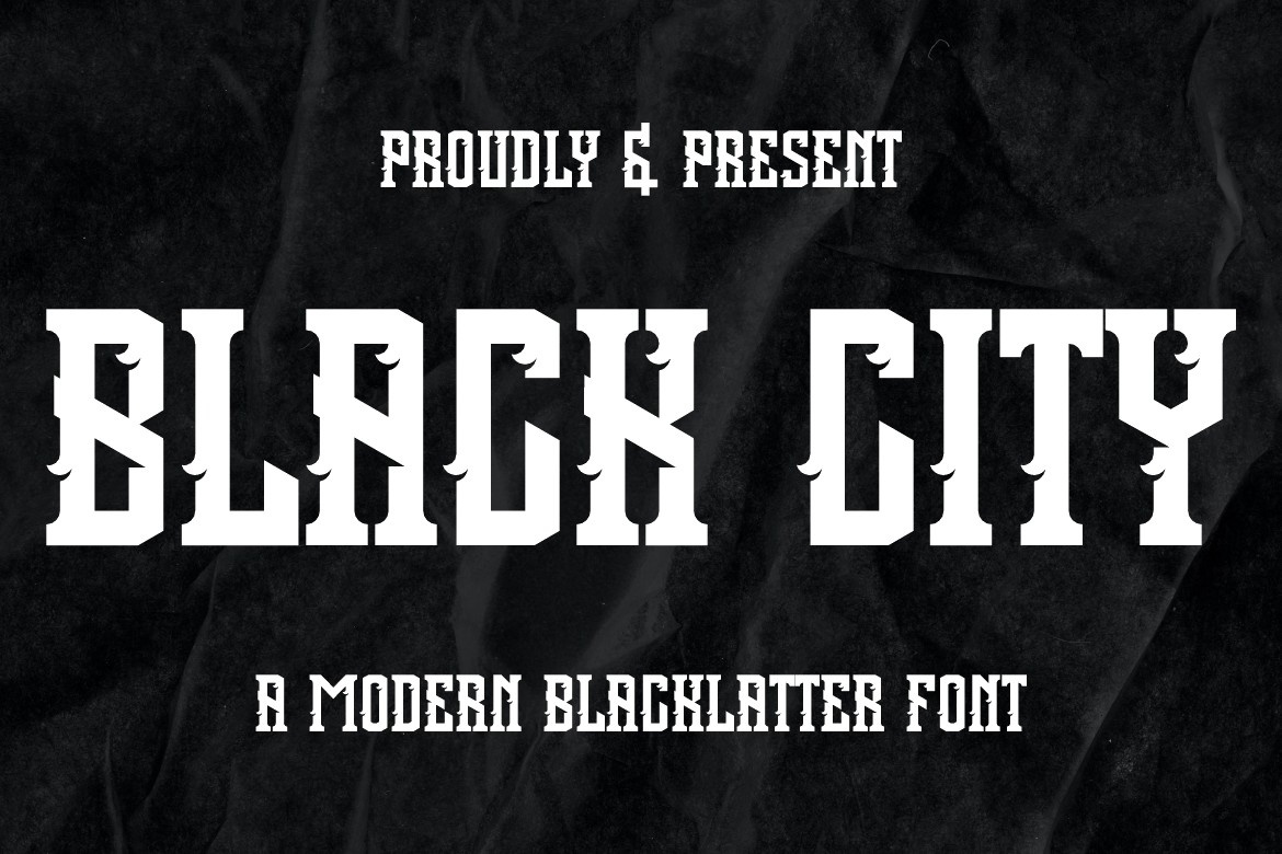 Пример шрифта Black City