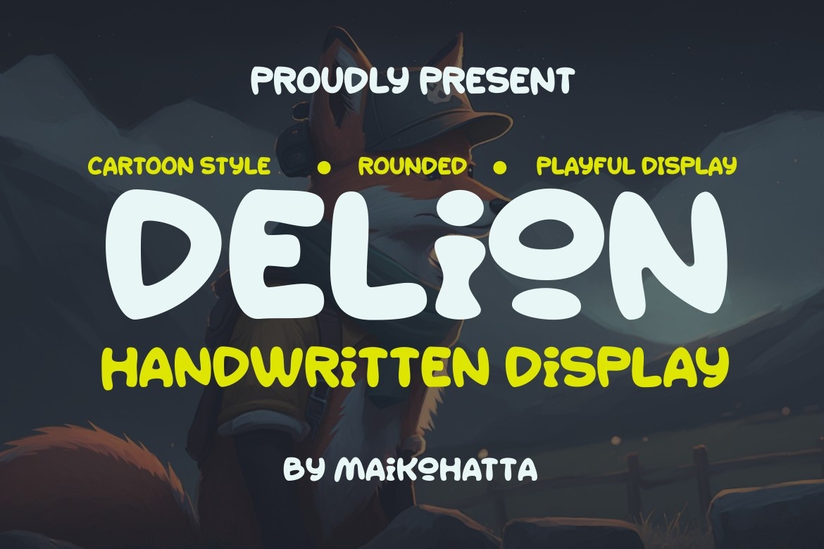 Пример шрифта Delion