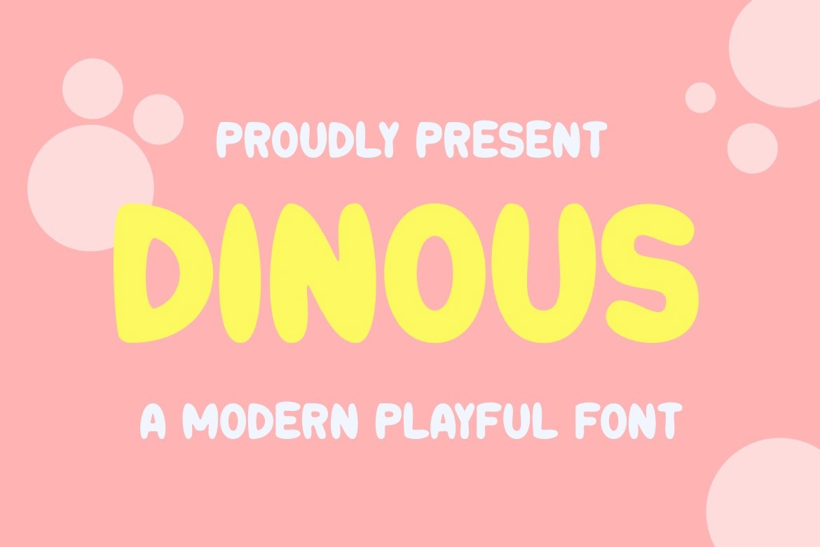 Пример шрифта Dinous
