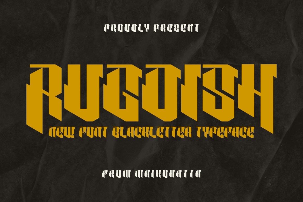 Пример шрифта Rugdish